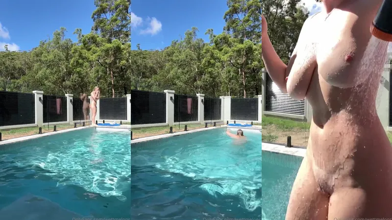 WettMelons Teases in Leaked Poolside Romp Video