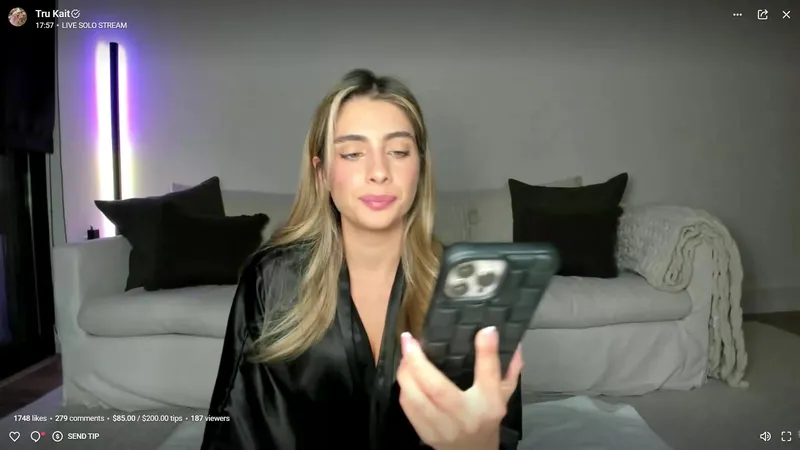 Tru Kait Teases in Her Leaked December 2023 Livestream Video