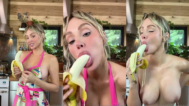 Sara Underwood Tease Cock-Craving Banana Blowjob Video Exposed