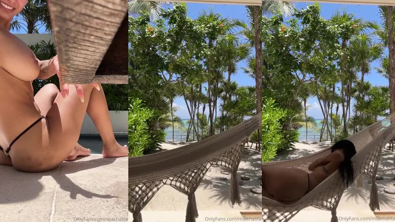 Mia Khalifa Teases In A Hammock Sex Romp Onlyfans Leaked Video