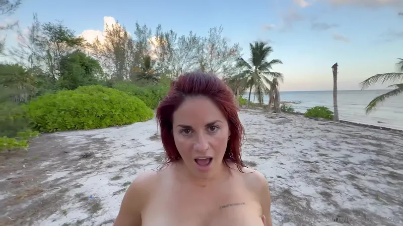 Abby Rose Teases In Risky POV Beach Fuck Video Leaked From Onlyfans