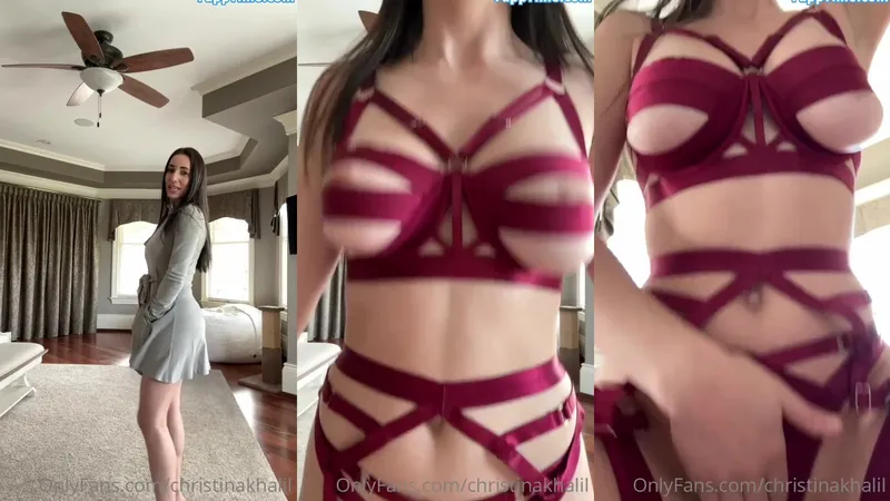 Christina Khalil Teases in Red Lingerie Riding BBC in Leaked Video
