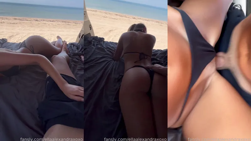 Ella Alexandra Beach Fuck Video where She Teases with Cock Riding Sextape Leaked from Onlyfans