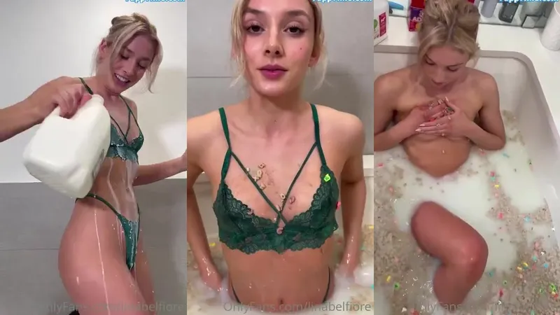 Lina Belfiore Teases In A Milky Bath Tub Fuck Video