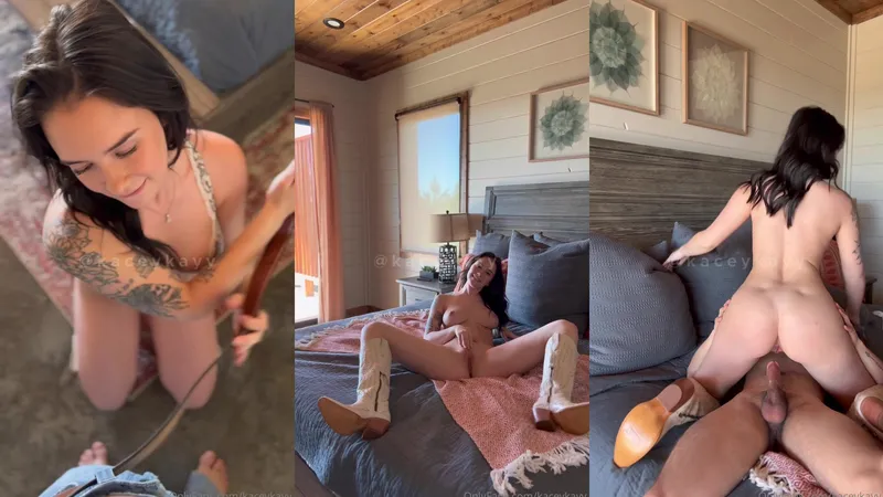 Kacey Kay Teases Dick POV Blowjob And Cowgirl Creampie In Leaked Onlyfans Video