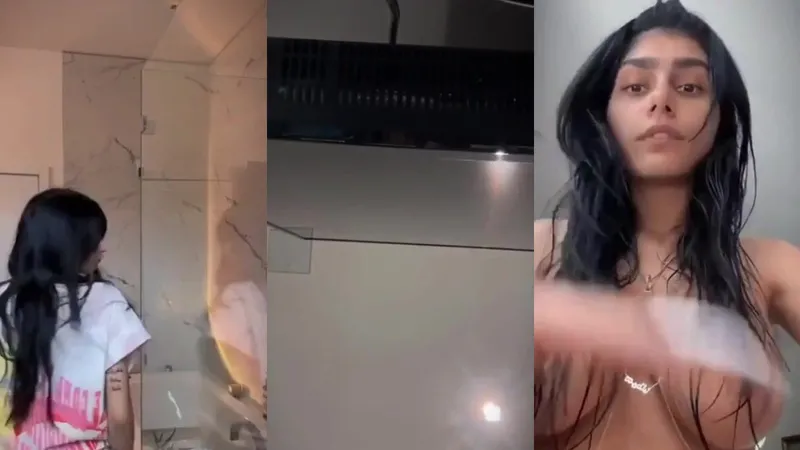 Mia Khalifa Teases Her Tits Up Close in Leaked Video