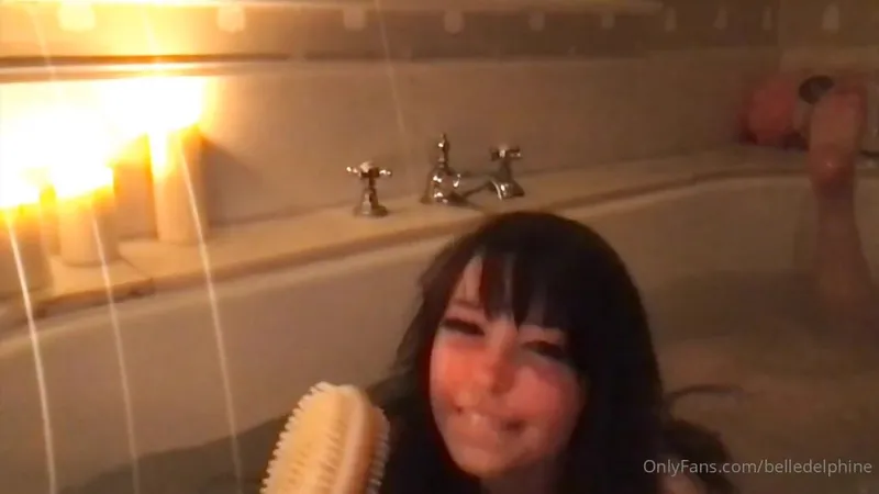Belle Delphine Teases in Steamy Bath Video Leak