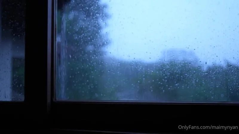 Maimy Teases In Wet ASMR Ride Video On A Gloomy Day