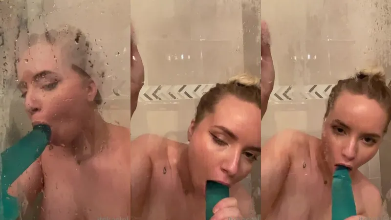 Skyiiah Teases in Steamy Shower Dildo Riding Video