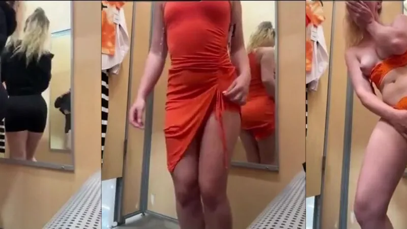 Baby Kaitt Teasing in Changing Room POV Video