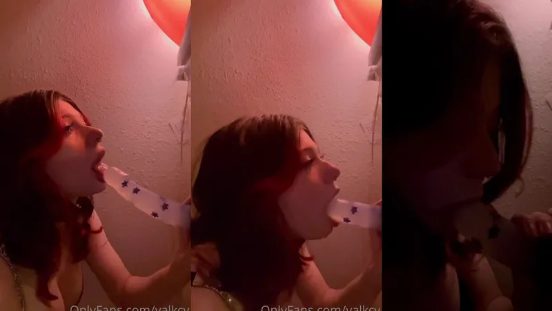 Valkcy Sexy Brunette Hones Her Deepthroating Skills