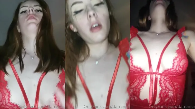 Damania POV Riding Cock in Red Lingerie