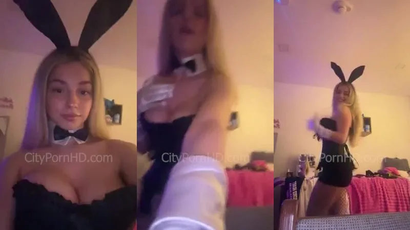 Kira Pregiato Teases in Bunny Maid Outfit Strip Video from OnlyFans