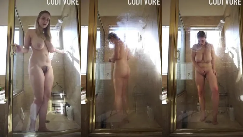 Codi Vore Teases Her Curves And Plays With Her Hairy Muff In This Leaked Shower Video