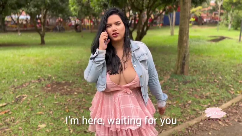 Savannah Watson gets naughty with a pal in a public park sex video