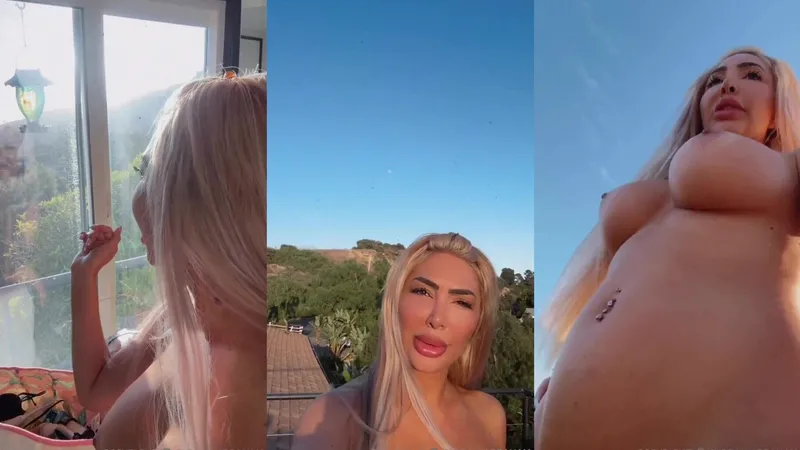 Farrah Abraham Teases Her Wet Pussy Naked on Rooftop in Amateur Video