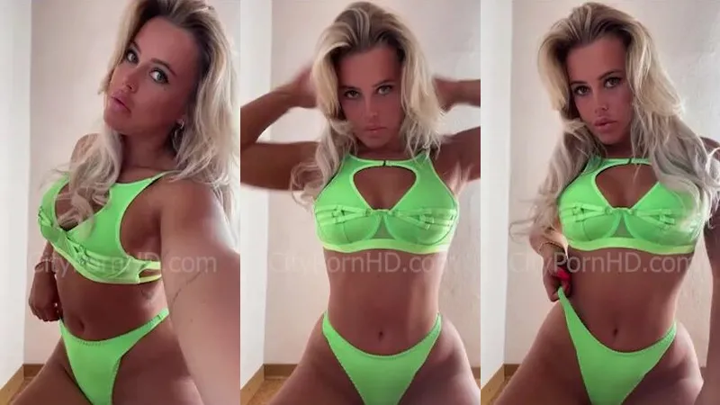 Jolie Becker Teases in Tiny Green Bikini for a Steamy PPV Video