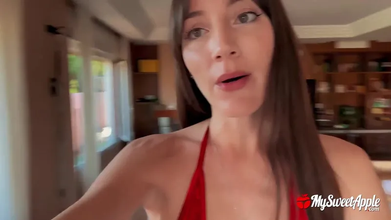 My Sweet Apple Teases Roommate With A Sloppy Blowjob For OnlyFans Video
