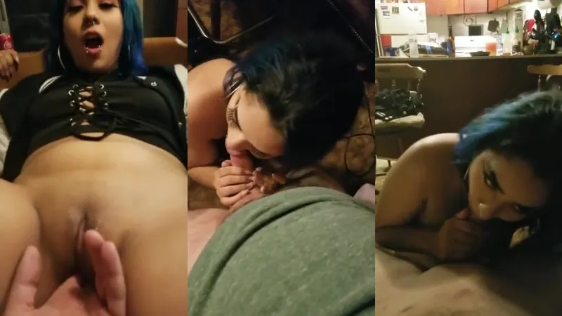 Rockeira gótica Teases in Amateur Sex Video