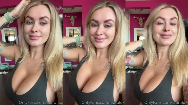 Laura Lux Tease Her Juicy Fake Tits in Leaked Naked Video