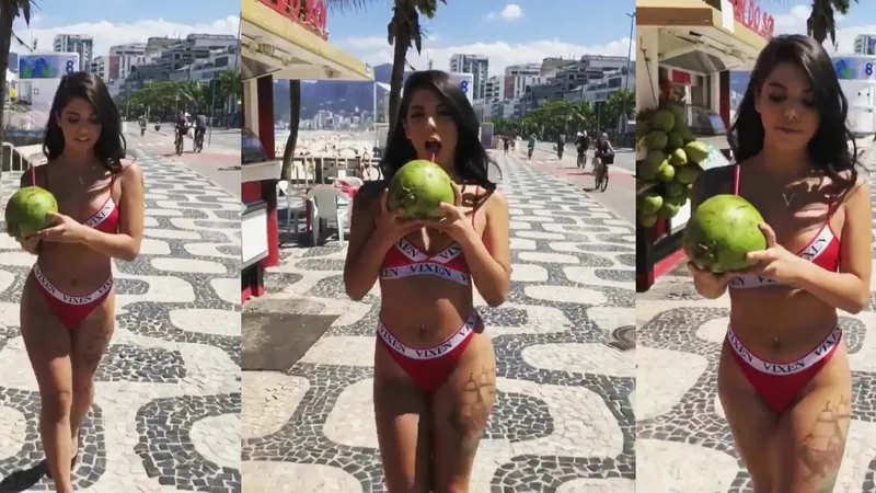 Gina Valentina Teases in Rio de Janeiro Bikini Video