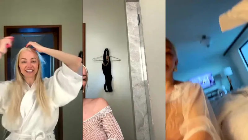 Lindsey Pelas Teases in See-Through Outfits During Naughty Livestream Video