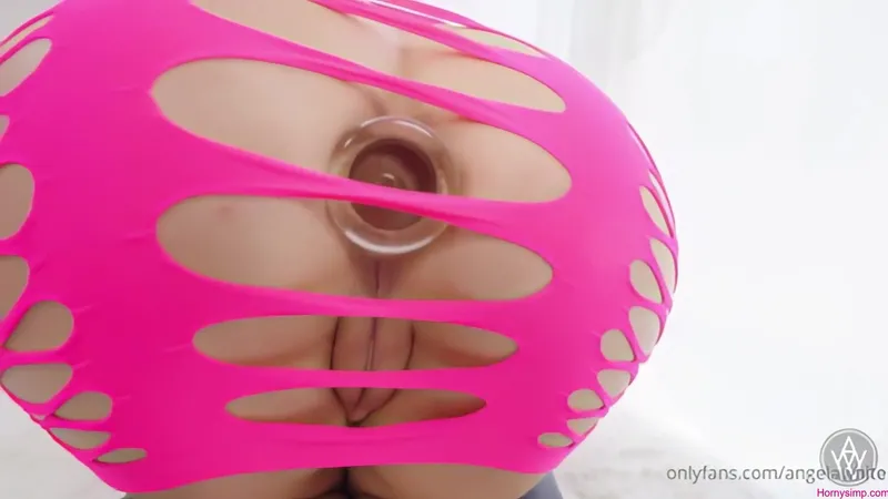 Angela White Teases With Glass Dildo Anal JOI Video