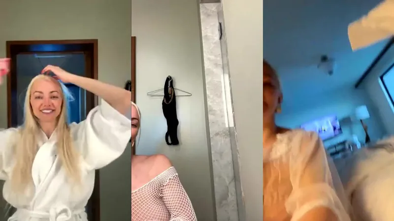 Lindsey Pelas Teases in See-Through Outfits During Naughty Livestream Video