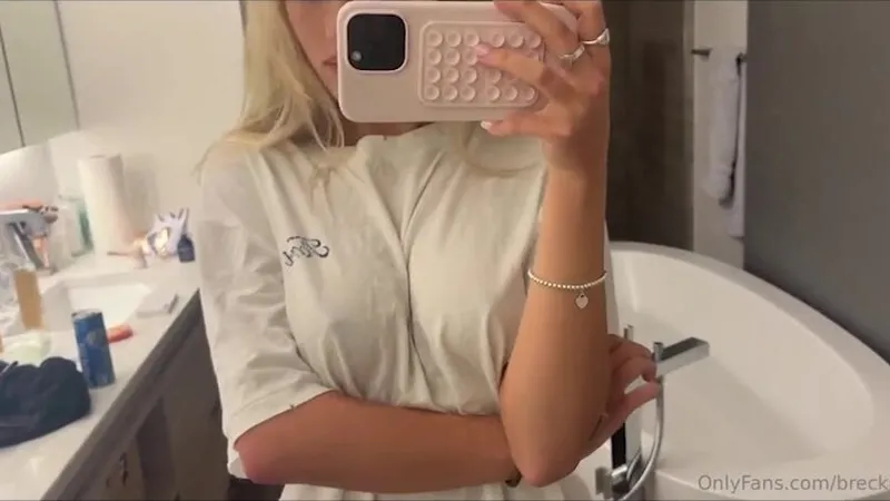 Breckie Hill Teases Her Perfect Tits Until Her Nipples Slip Out In Hard Nipple Play Video