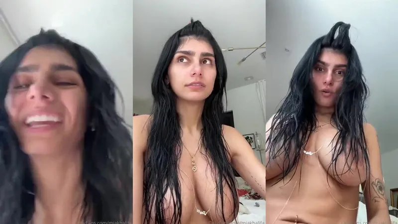 Mia Khalifa Teases in Nude Topless OnlyFans Leak Video