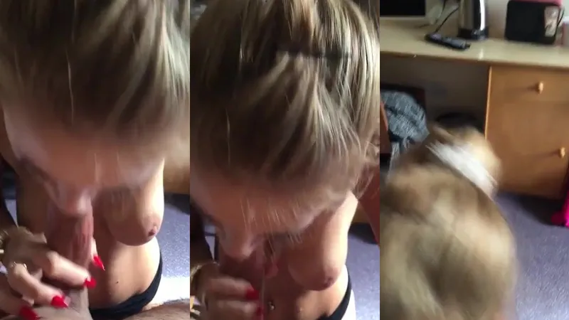 Loirinha Gives Sloppy Blowjob Until Her Face Is Covered In Cum