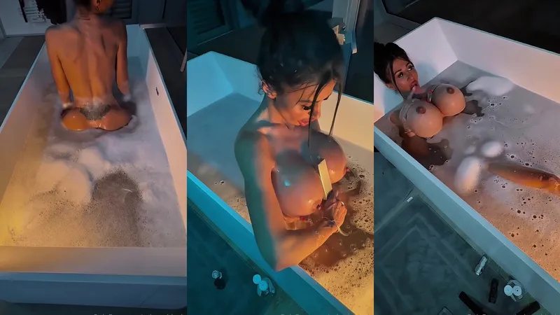 Selena Black Teases in Steamy Bathtub Solo Play Video