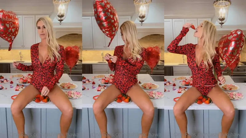 AshleyK Teases Her Giant Fake Tits in Exposed Hawaii OnlyFans Nudes Video