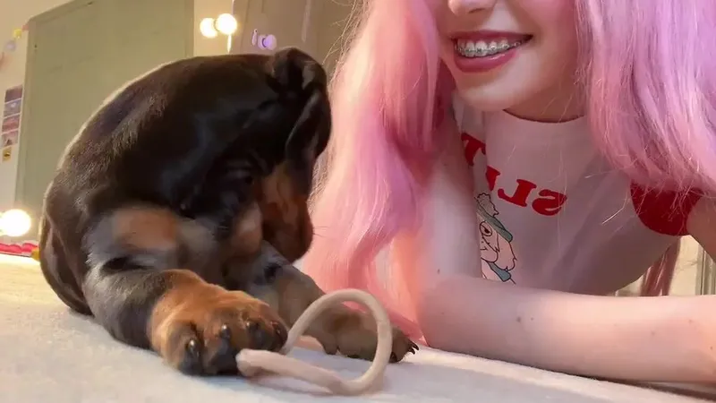 Belle Delphine Teases With Puppy In Leaked Onlyfans Video