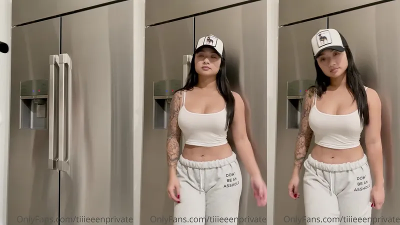 Cattien Teases Her Sweaty Tits in Cum Drenched Video