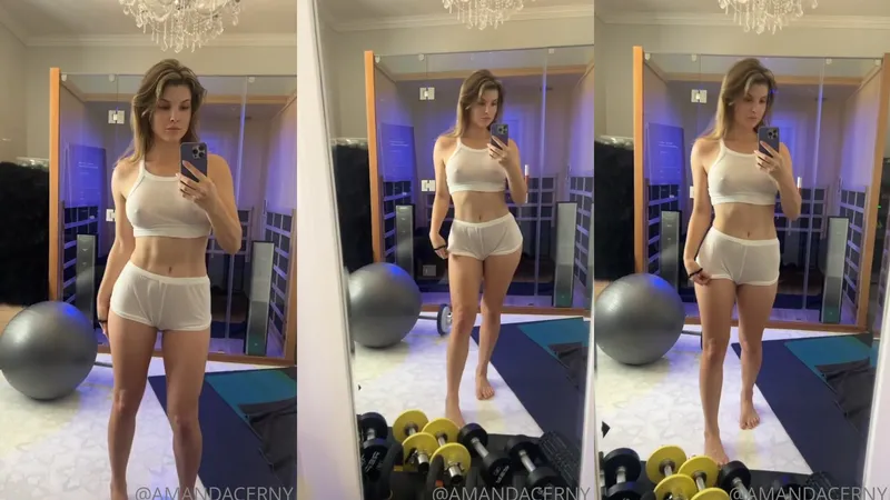 Amanda Cerny Nip Slips in Sheer Outfit Tease Onlyfans Leaked Video