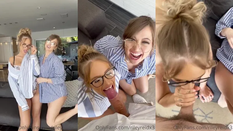 Riley Reid Teases Sky Bri Into A Steamy Threesome With Her Boyfriend In Leaked Video