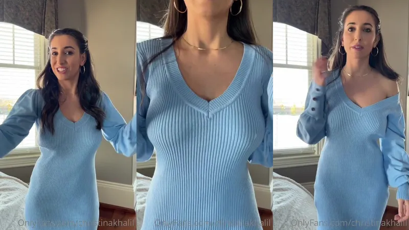 Christina Khalil Teases Pokies in Dress OnlyFans Leaked Video