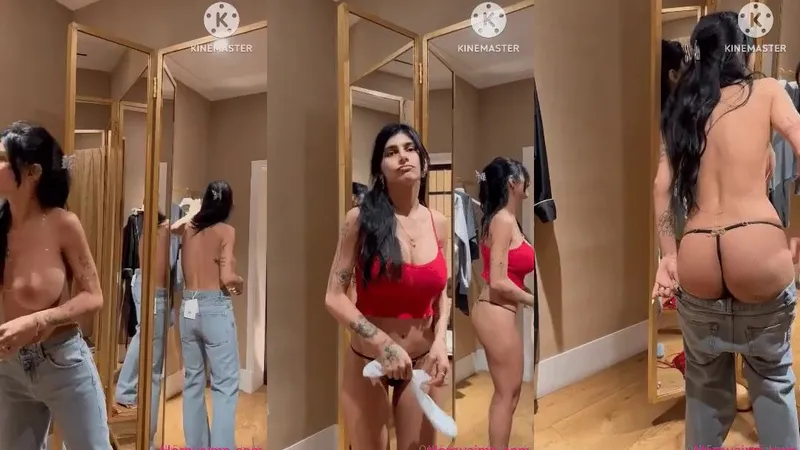Mia Khalifa Teases Fully Nude In Locker Room Romp