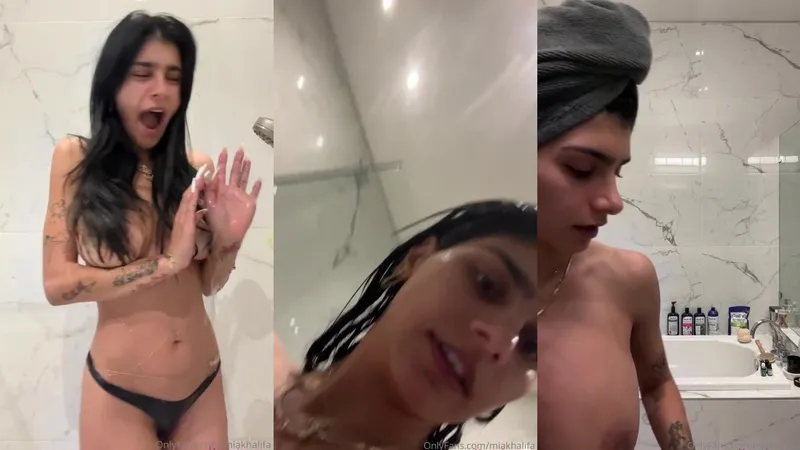 Mia Khalifa Teases in Red Dress Fresh Out the Shower NEW PPV Video