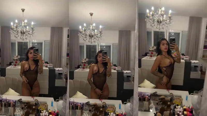 Mc Mirella Teases in Nude Mirror Selfie Leaked OnlyFans Video