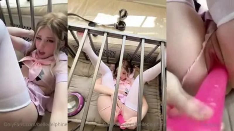 Belle Delphine Teases with Dildo in Solo Fuck Video