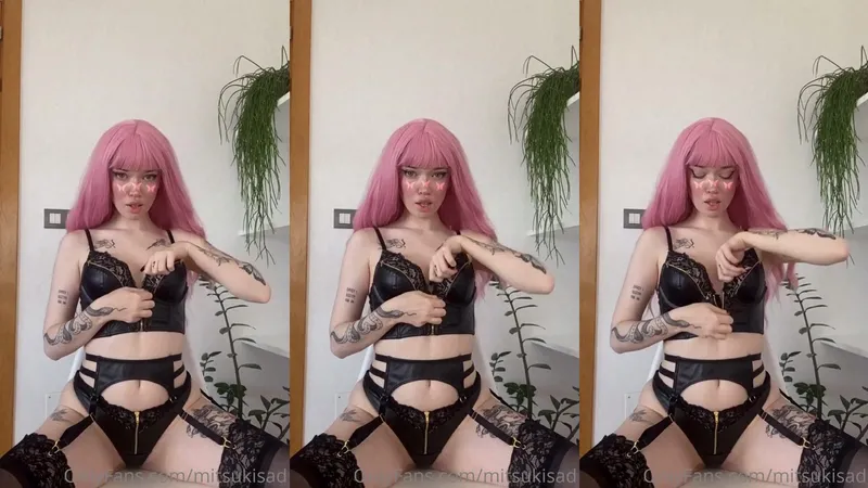 Mia Yokai Leaked OnlyFans Video Teasing Her Sweaty Fake Tits in Secret