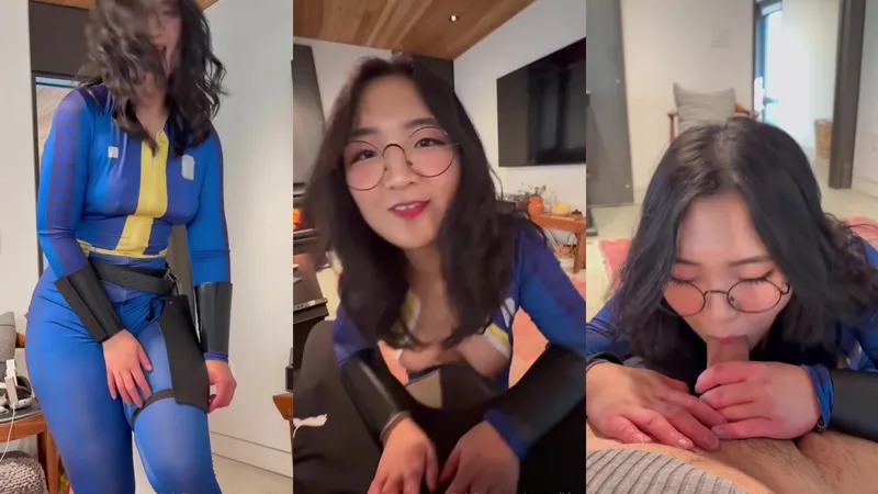 PAAG Cosplayer Teases And Deepthroats Her White BFs Dick In Amateur Video