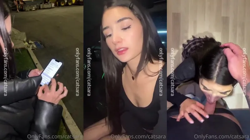 Catsara Teases Uber Driver With A Steamy Blowjob Video