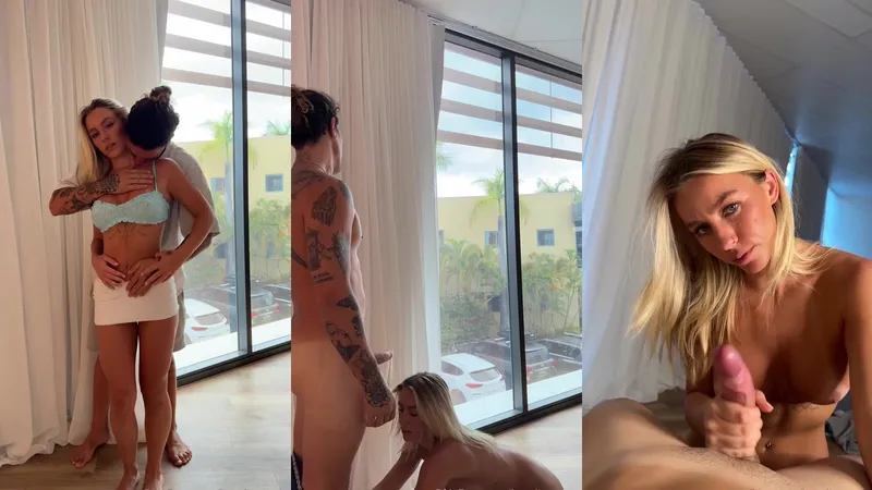 Rebecca McLeod Teases Cock With Her Mouth And Cleavage Until He Erupts In Must-Watch Video