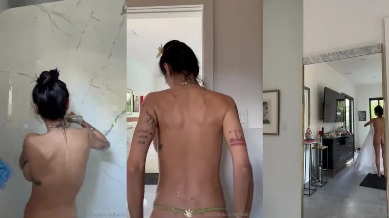 Mia Khalifa Naked Shower Scene Before Stepping Out NEW LEAKED VIDEO