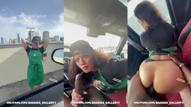 Hooneyydeww Teases BBC Customer in Starbucks Fuck Video