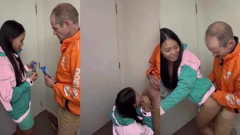 Michellefromchina Spicy Takeout Girl Teases A Thick Meat Treat In Hardcore Video