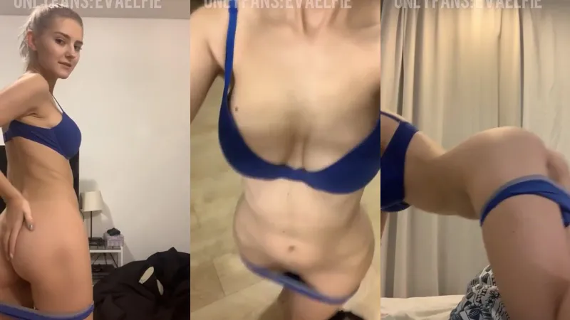 Eva Elfie Teases Her Giant All Natural Tits in Leaked Nudes Video